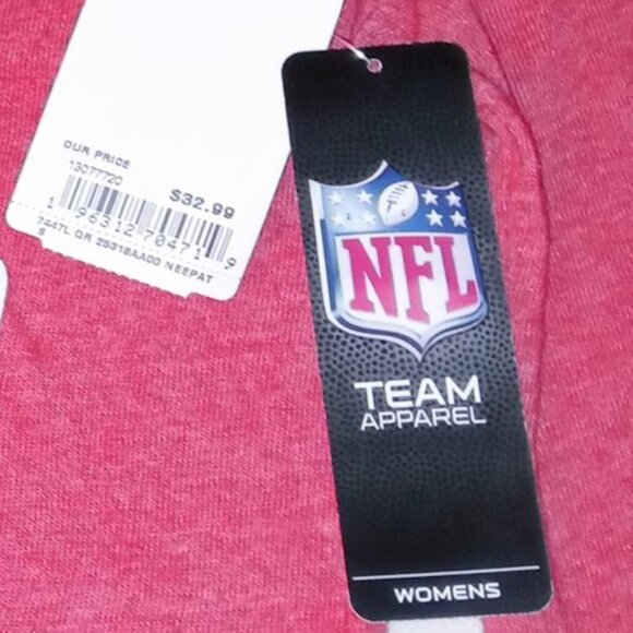 New England Patriots Small Red Long Sleeve Tee Shirt - Picture 3 of 8